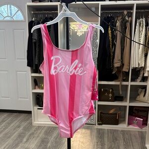 Barbie Pink Striped Kids Bodysuit